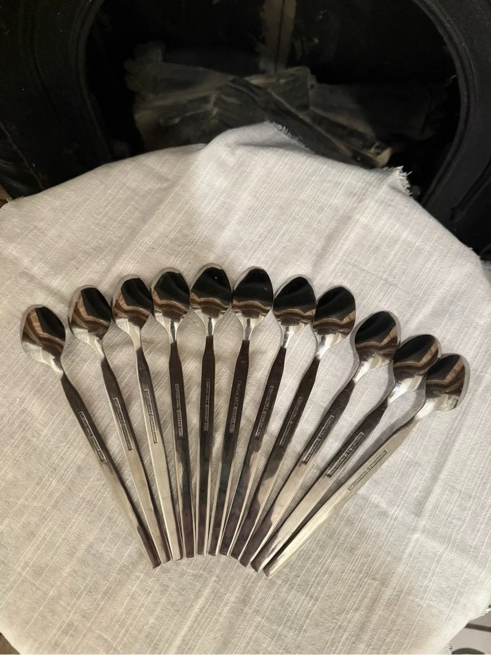 Vintage Oxford Hall Palo Alto Stainless Teaspoons - Set of 11 Iced Tea Spoons